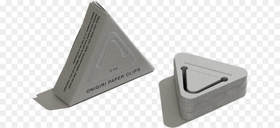 Onigiri Paper Clips Wallet, Triangle, Text Png Image