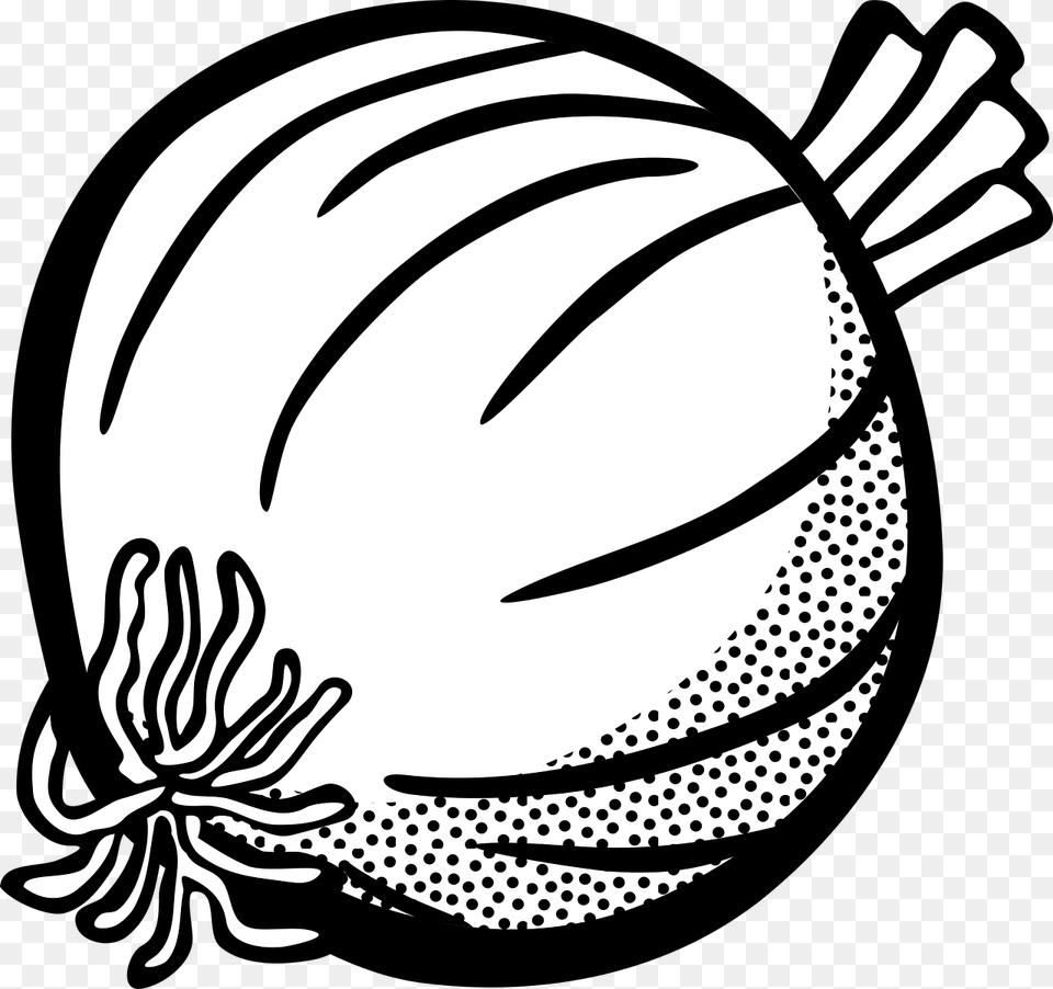 Onion Black And White Clipart, Food, Produce, Fruit, Plant Free Png