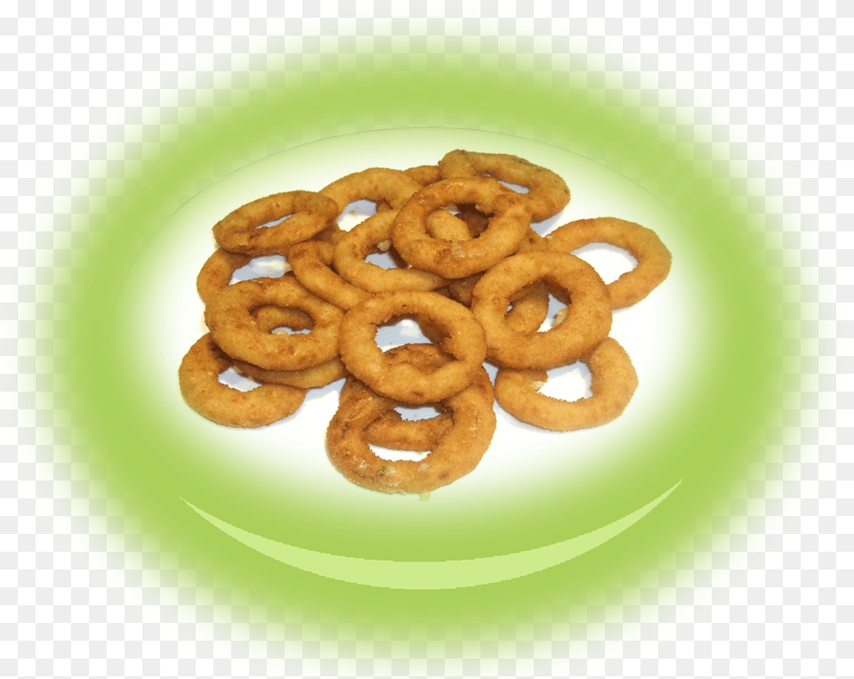 Onion Ring, Plate, Food, Pretzel, Bread Free Png