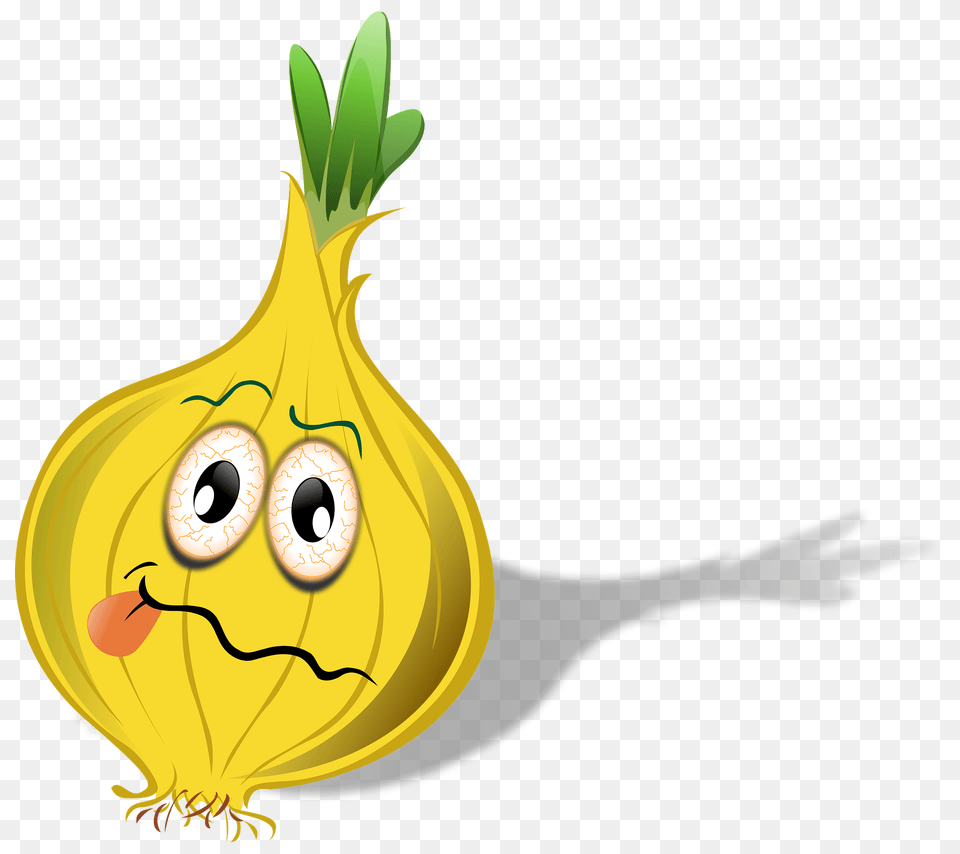 Onion With A Frowning Face Clipart, Cutlery, Spoon, Fork, Food Free Png