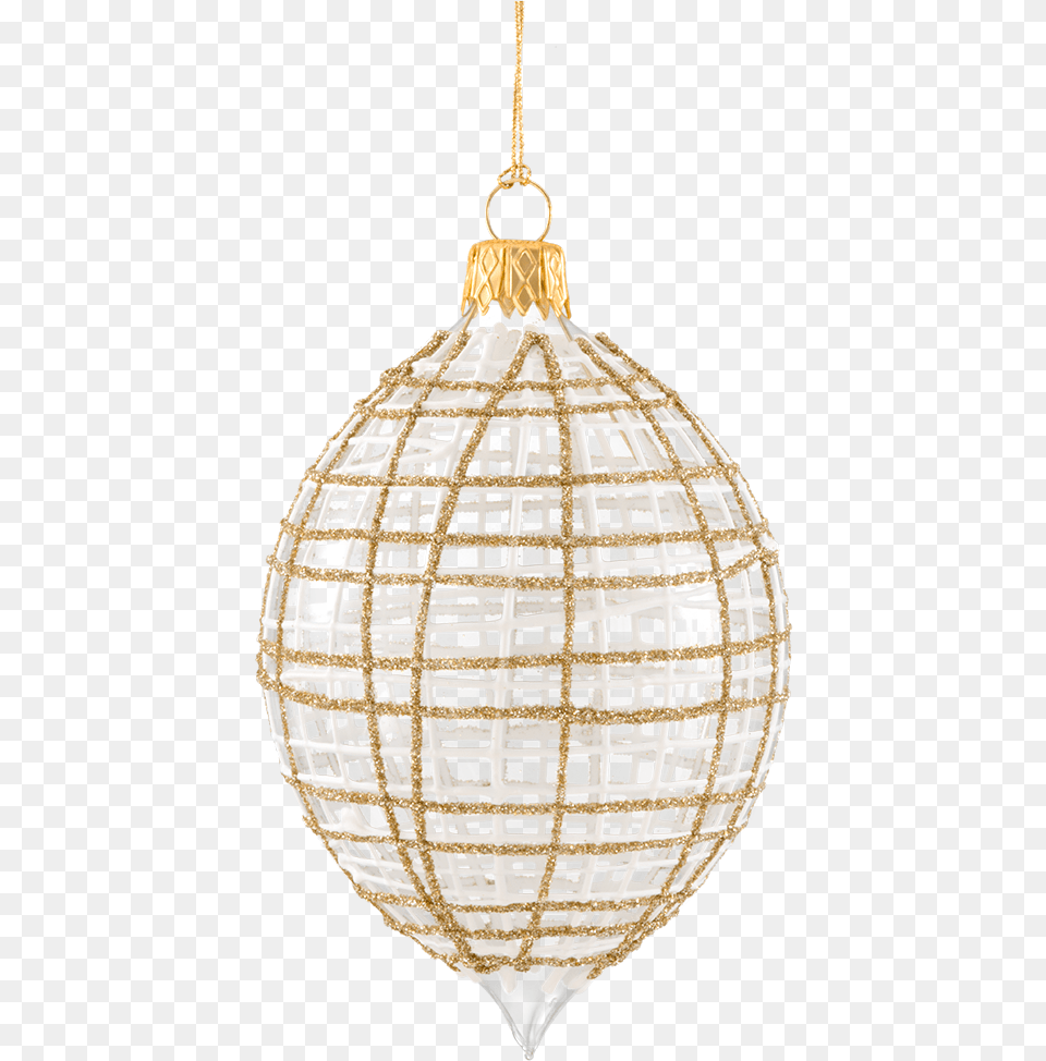 Onion With Glitter Goldwhite Christmas Ornament, Chandelier, Lamp Free Png