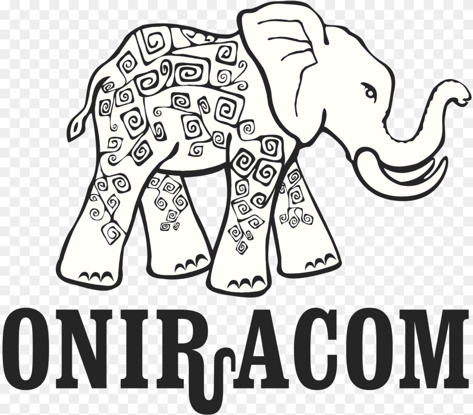 Oniracom Logo 4color Vert Oniracom Logo, Animal, Elephant, Mammal, Wildlife Png Image