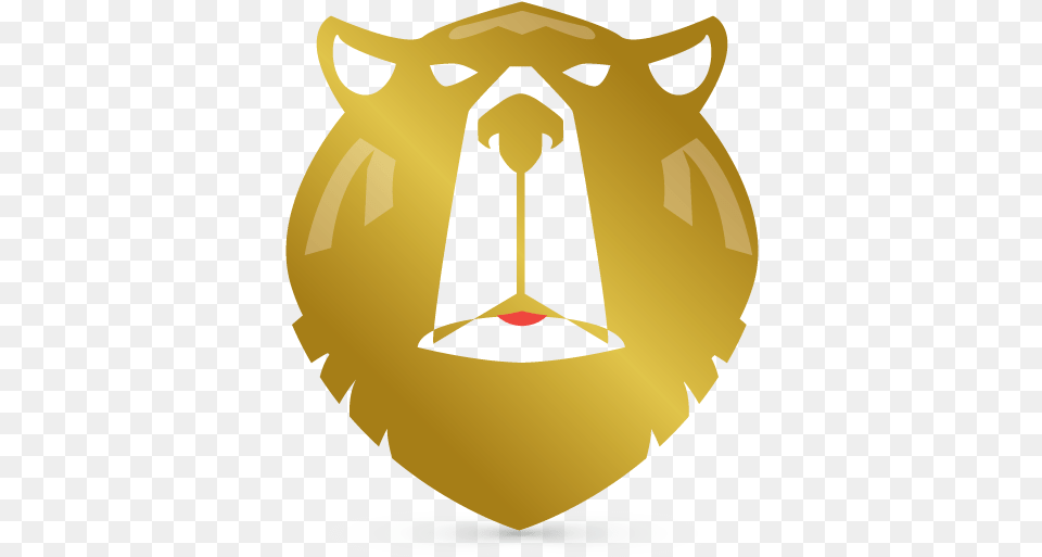 Online Bear Head Logo Maker Emblem, Gold, Badge, Symbol Free Png Download