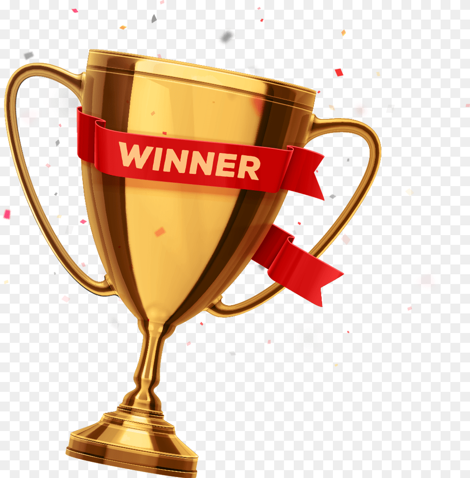 Online Bingo Award Trophy Prize Gold Cup Vector, Bottle, Head, Person, Shaker Png Image