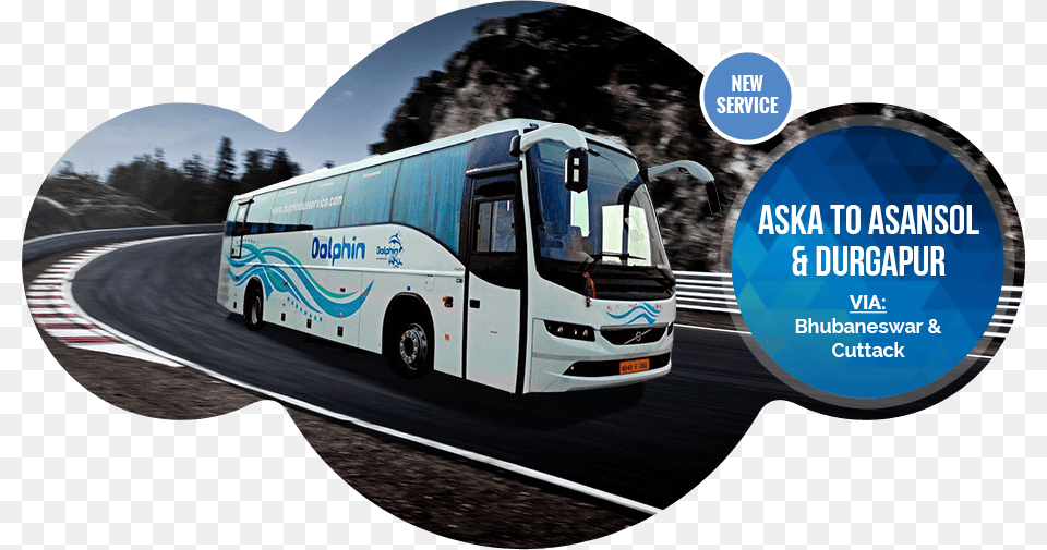 Online Bus Ticket Booking Dolphin Bus Service Dolphin Volvo Bus, Transportation, Vehicle Png Image