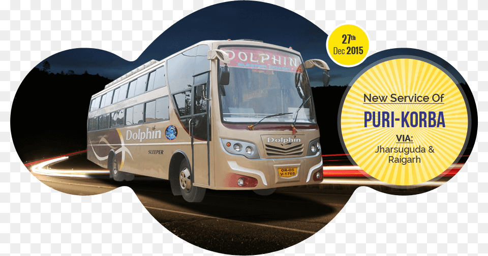 Online Bus Ticket Booking Dolphin Bus Service Korba To Puri Dolphin Bus, Transportation, Vehicle Free Png Download