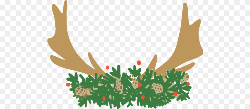 Online Christmas Deer Head Antlers Vector For Christmas Deer Horns Vector, Antler, Art, Floral Design, Graphics Free Png