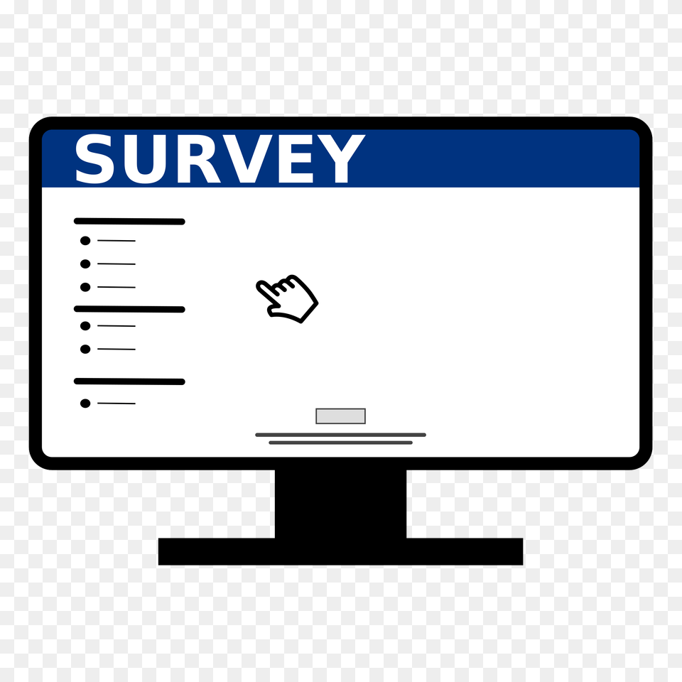Online Computer Survey Icons, Text, White Board Png Image