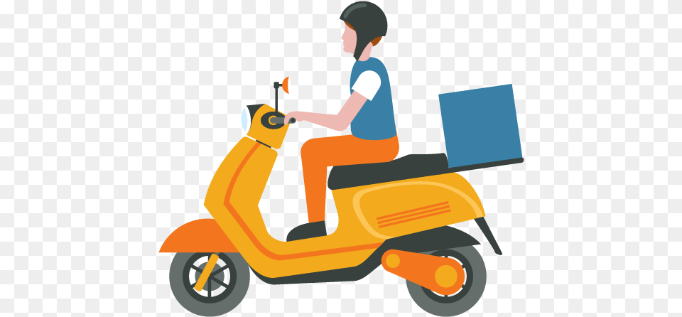 Online Delivery Business Model, Motor Scooter, Motorcycle, Moped, Transportation Free Png