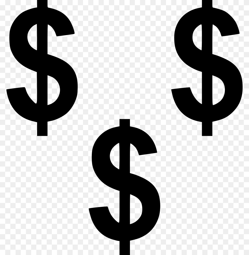 Online Dollar Signs Icon Free Download, Symbol, Number, Text, Cross Png