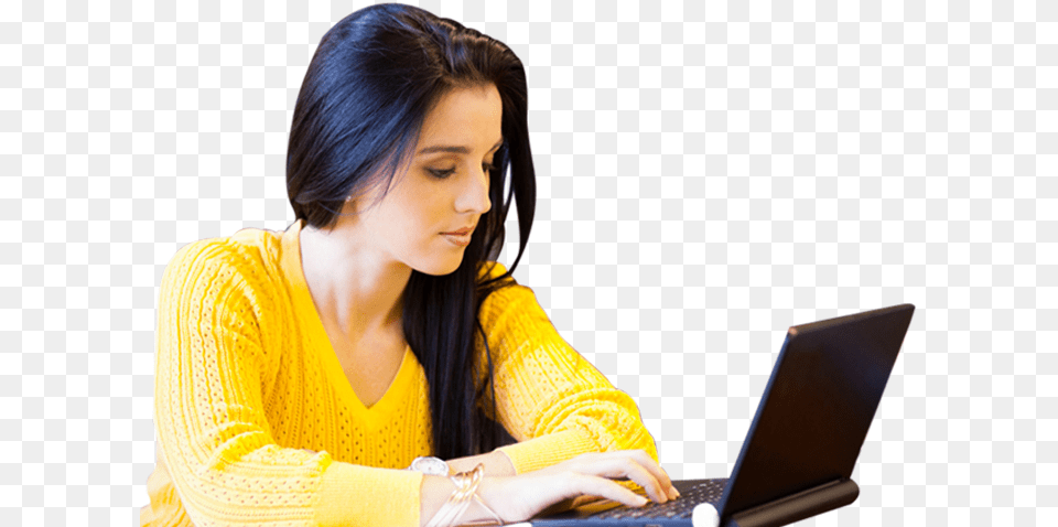 Online Earn Girl, Laptop, Computer, Electronics, Pc Free Png Download