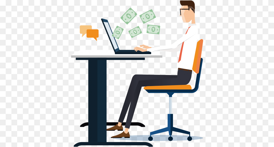 Online Earn Money Image Searchpng Make Money Online, Desk, Table, Furniture, Adult Free Png Download