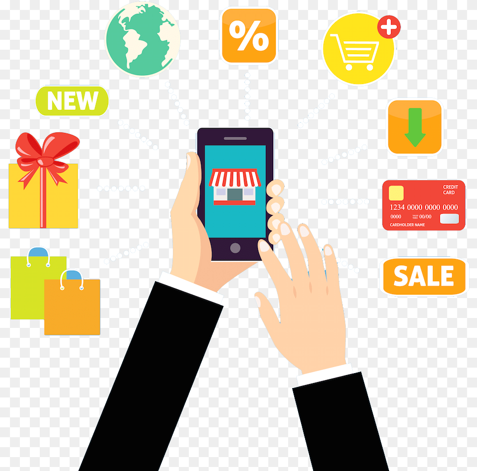 Online Ecommerce Small E Commerce In, Electronics, Phone, Adult, Female Free Png
