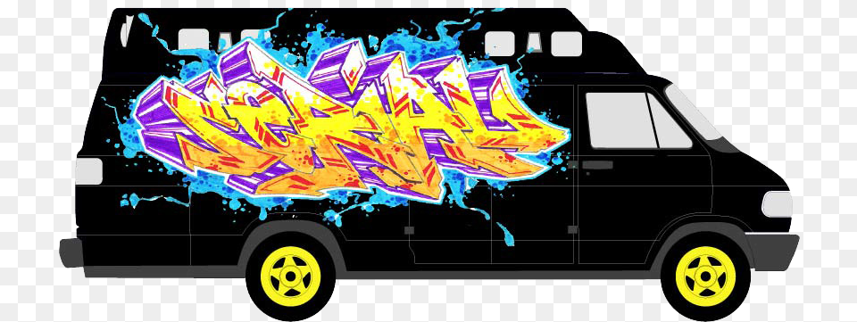 Online Graffiti Workshop Freshpaint Car Graffiti, Transportation, Van, Vehicle, Caravan Free Png Download