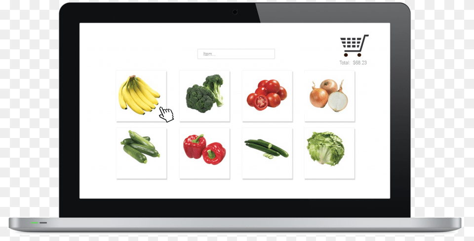 Online Grocery Shopping Tablet Computer, Banana, Produce, Plant, Fruit Free Transparent Png