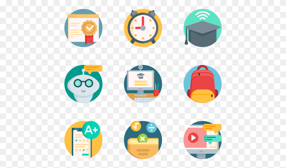 Online Learning Icon Packs, Text Free Transparent Png