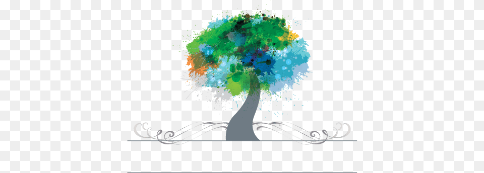 Online Logo Maker Colorful Tree Logo Design Floral Design, Art, Graphics, Plant, Modern Art Png