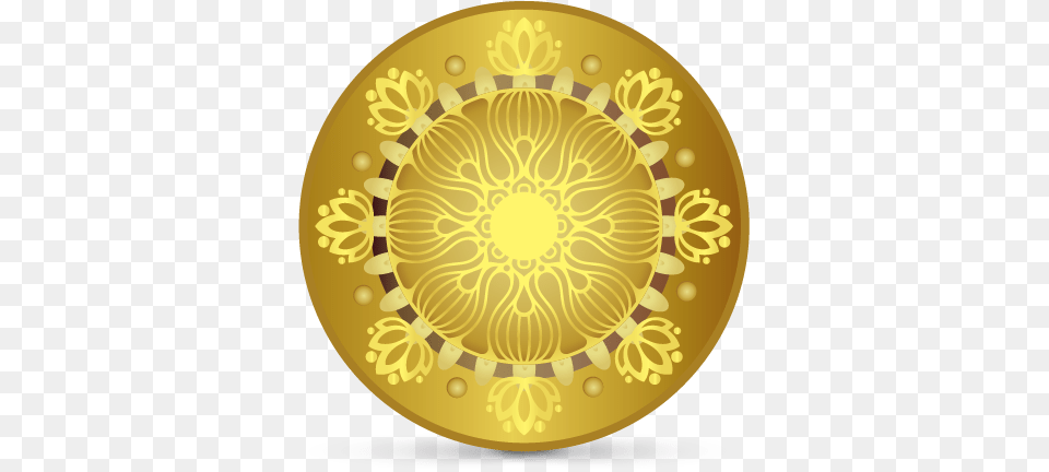 Online Mandala Logo Design Pattern Maker Circle, Gold, Plate Free Png Download