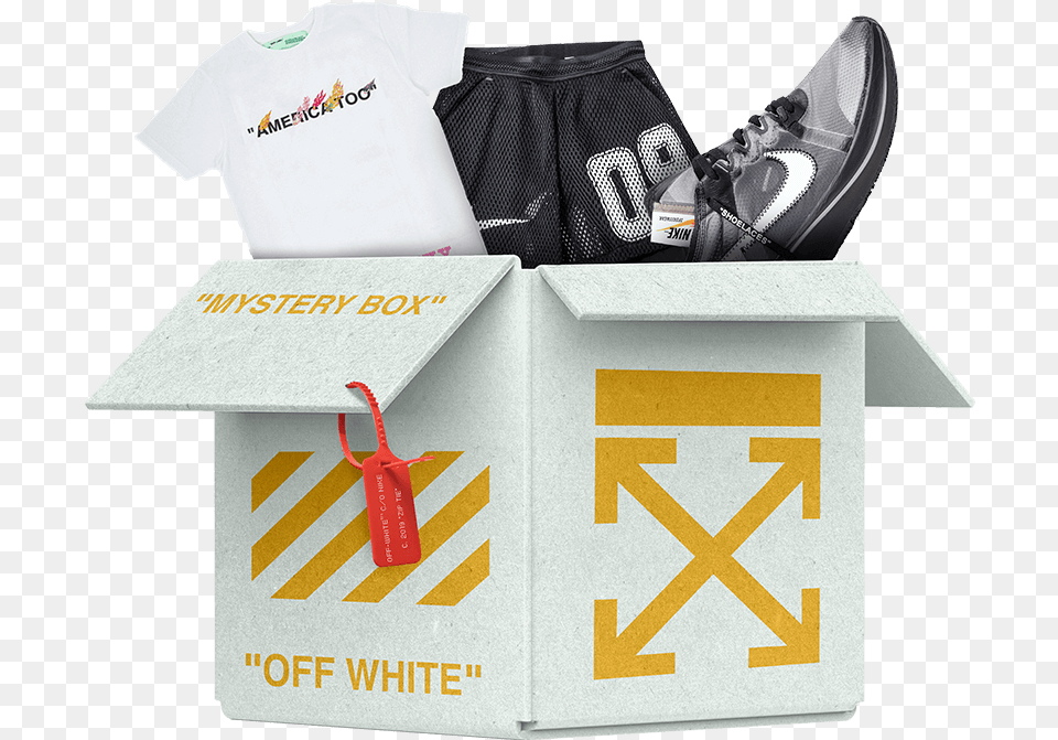 Online Mystery Boxes Hypebeast Mystery Box Kopen, Footwear, Shoe, Clothing, T-shirt Free Png Download