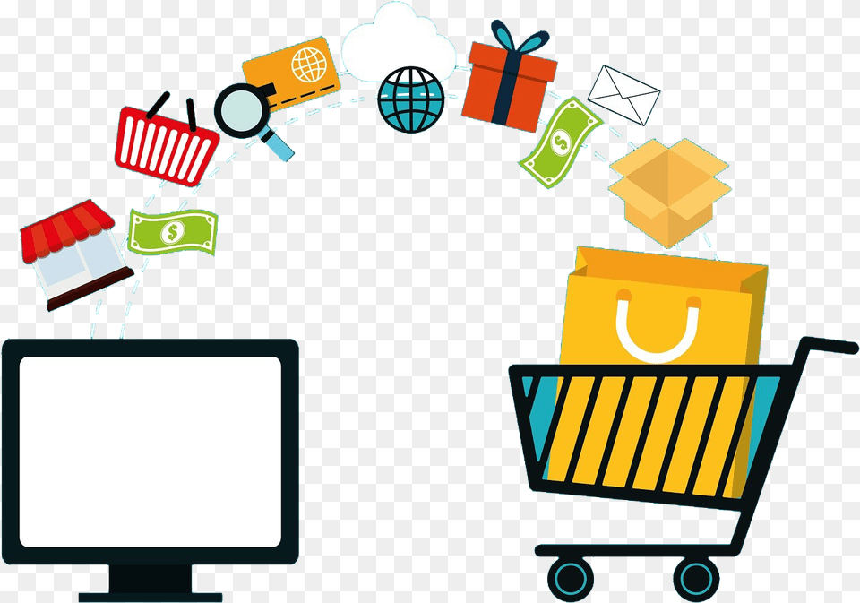 Online Portal E Commerce Clipart, Shopping Cart, Bulldozer, Machine Free Png