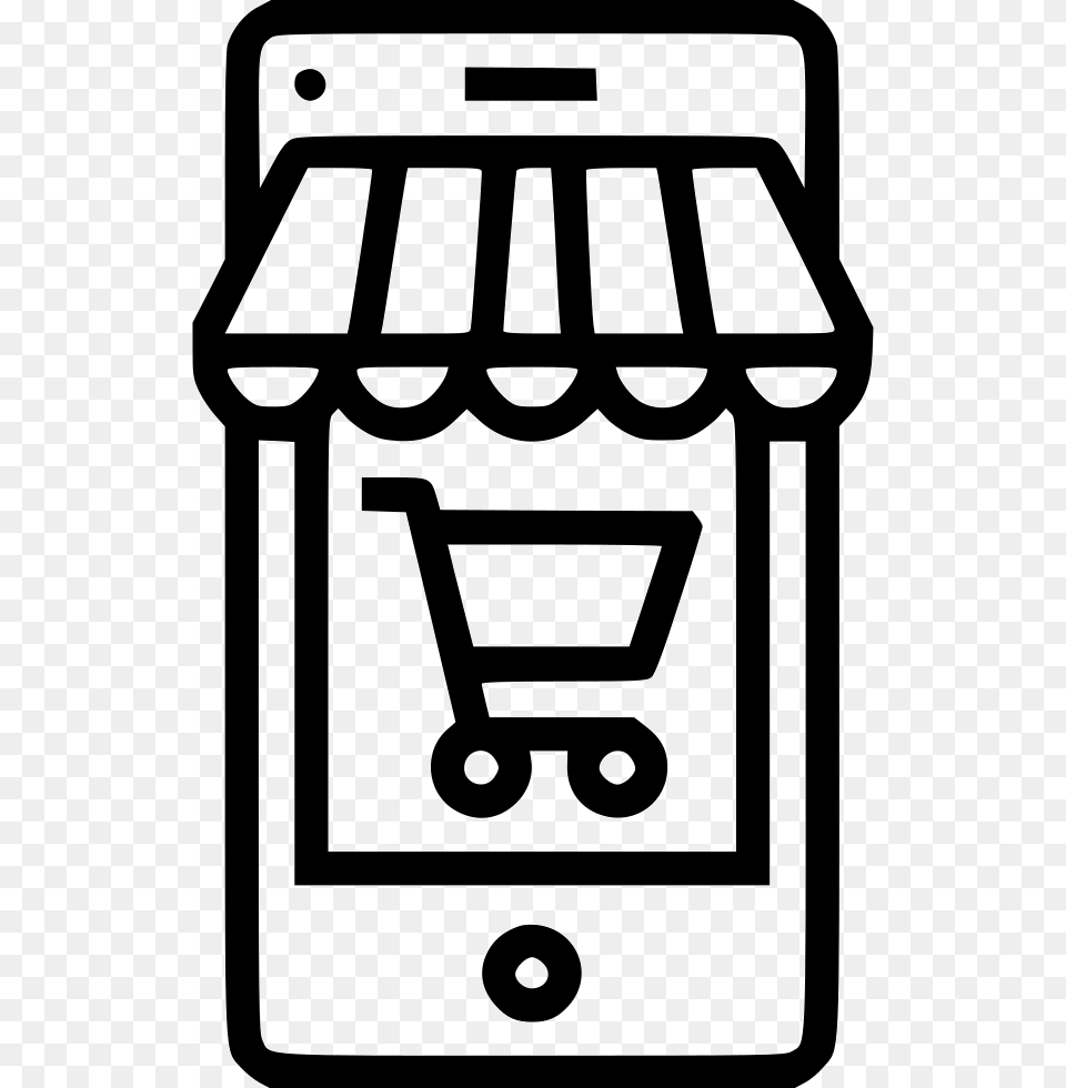Online Shop Store Ecommerce Cart Mobile Comments Icon Online Shop, Lamp Png Image