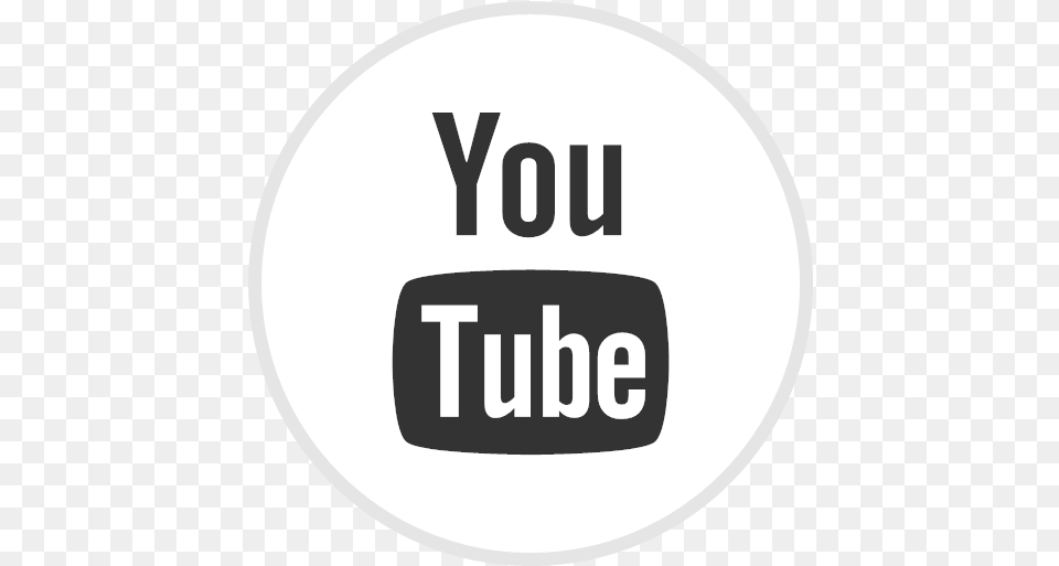 Online Social Youtube Icon Black, Logo, Sticker, Disk Png