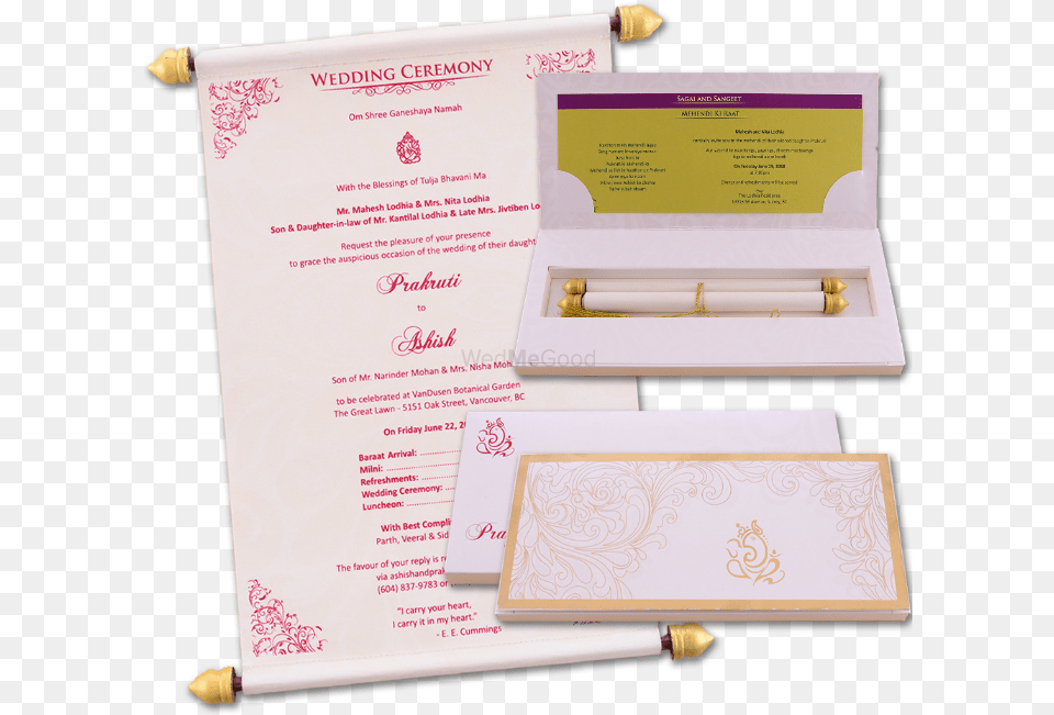 Online Wedding Card, Text, Document, Scroll Free Transparent Png