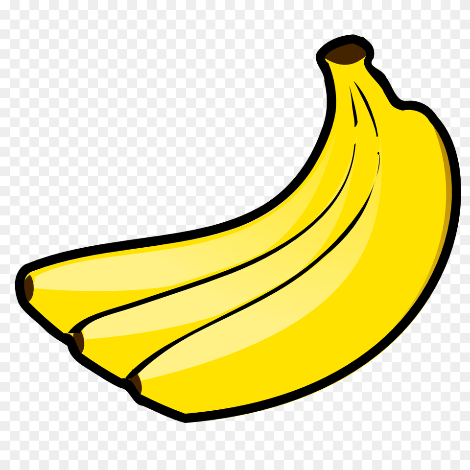 Onlinelabels Clip Art, Banana, Food, Fruit, Plant Png