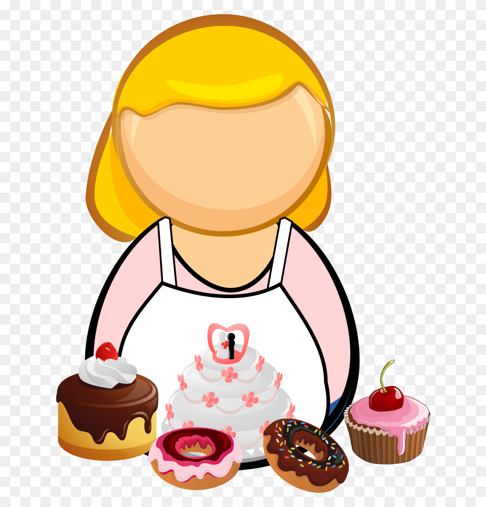 Onlinelabels Clip Art, Food, Cake, Cream, Cupcake Png Image