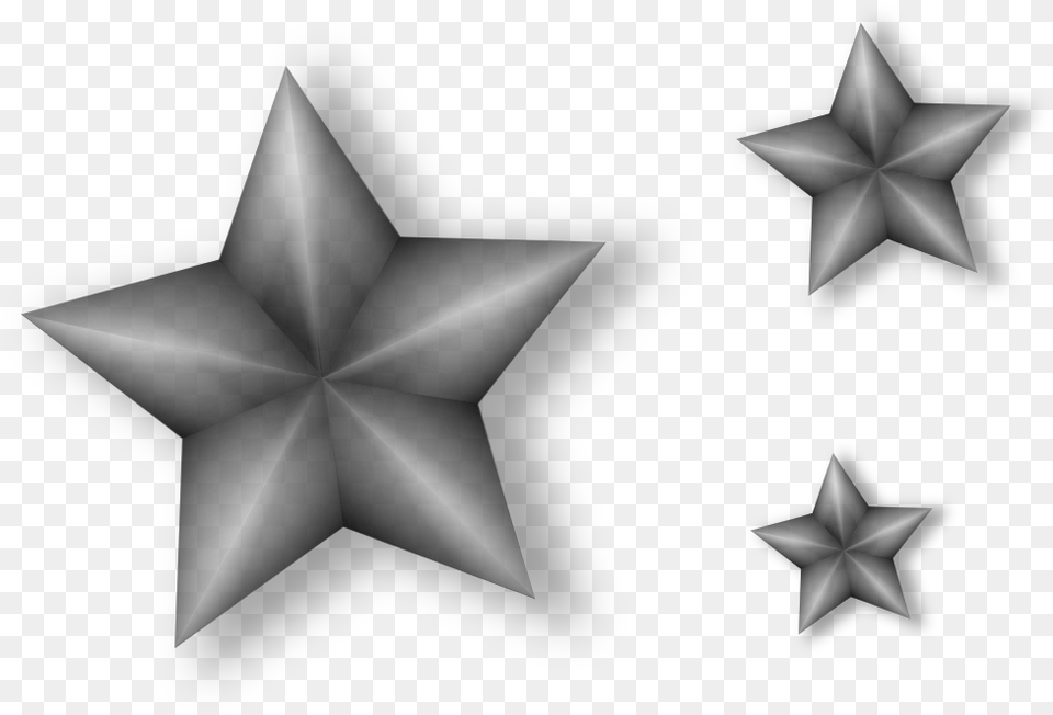 Onlinelabels Clip Art 3 Metal Stars With Transparency Metal Star Clip Art, Star Symbol, Symbol Free Png