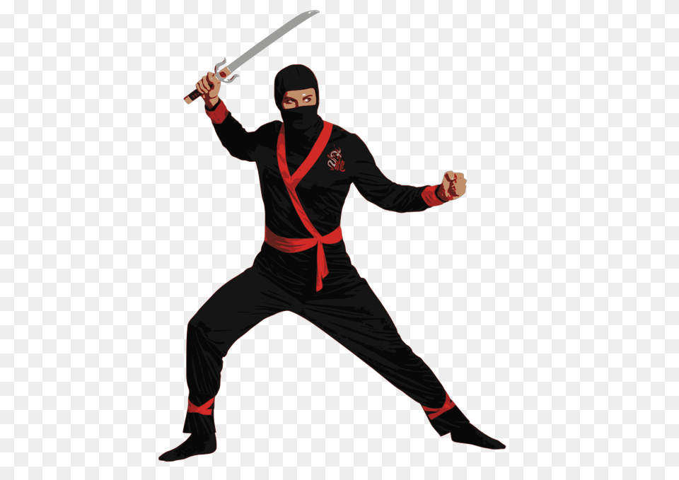 Onlinelabels Clip Art, Ninja, Person, Sword, Weapon Free Png Download