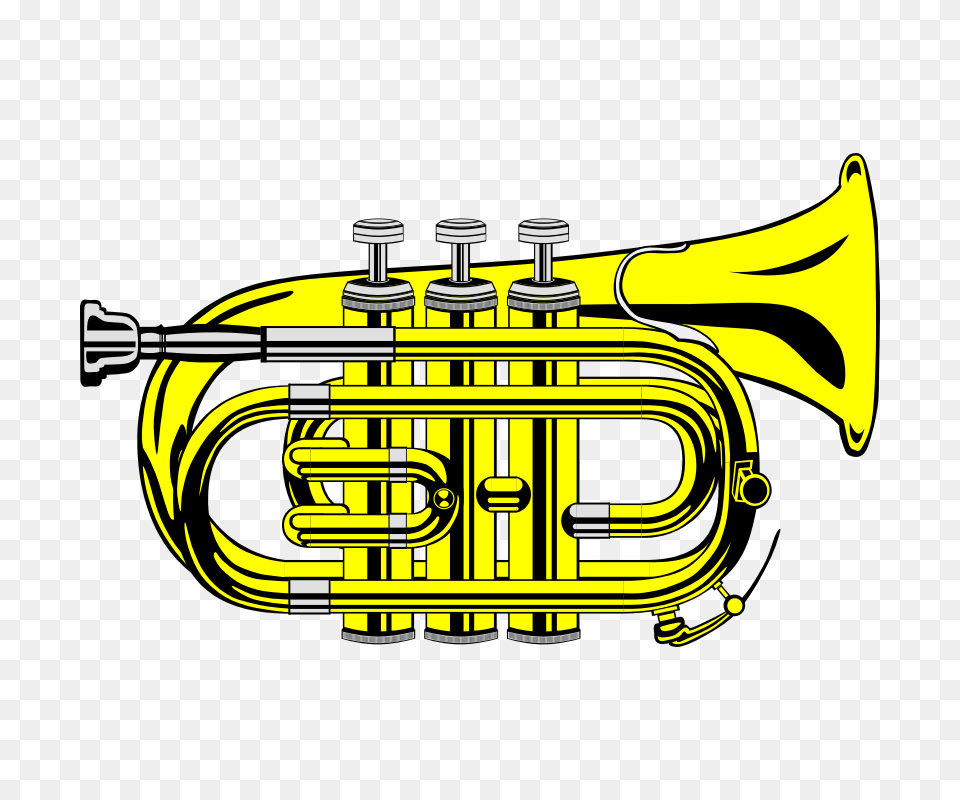 Onlinelabels Clip Art, Brass Section, Horn, Musical Instrument, Trumpet Free Png