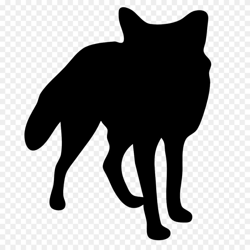 Onlinelabels Clip Art, Silhouette, Animal, Cat, Coyote Free Transparent Png