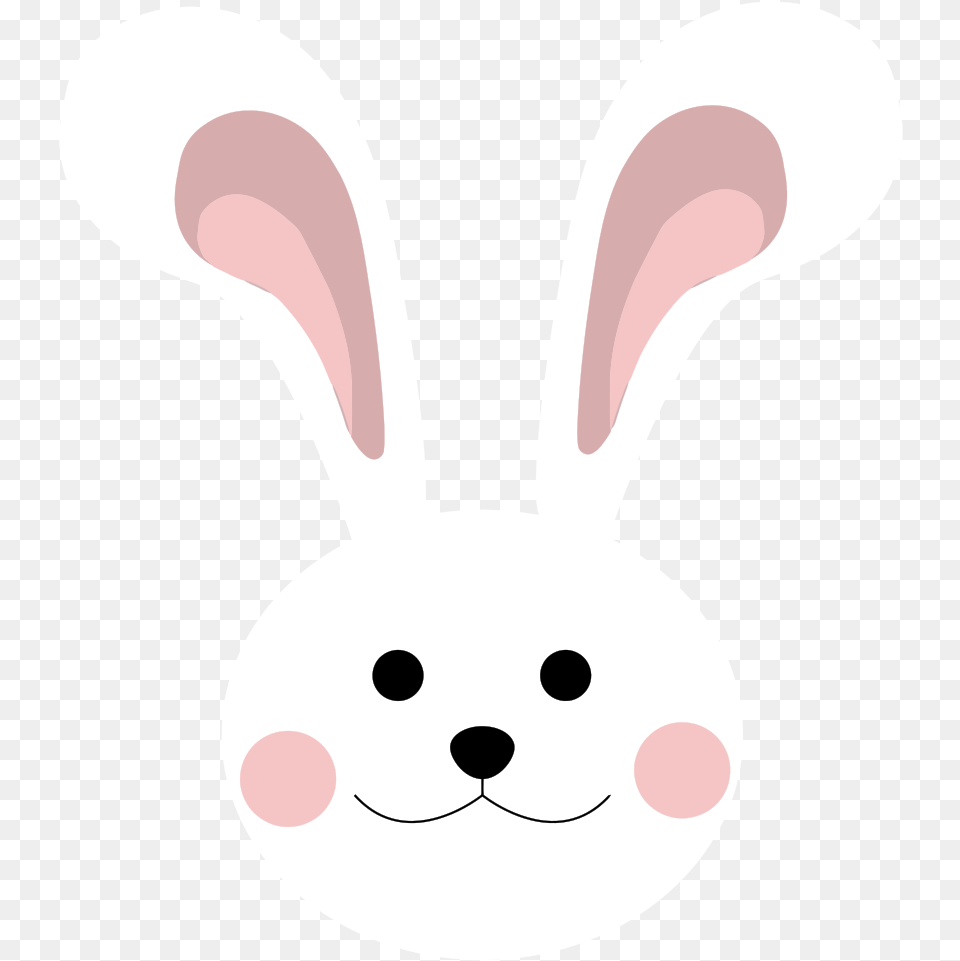 Onlinelabels Clip Art Cute Cartoon Bunny Head, Animal, Mammal, Rabbit, Nature Free Png