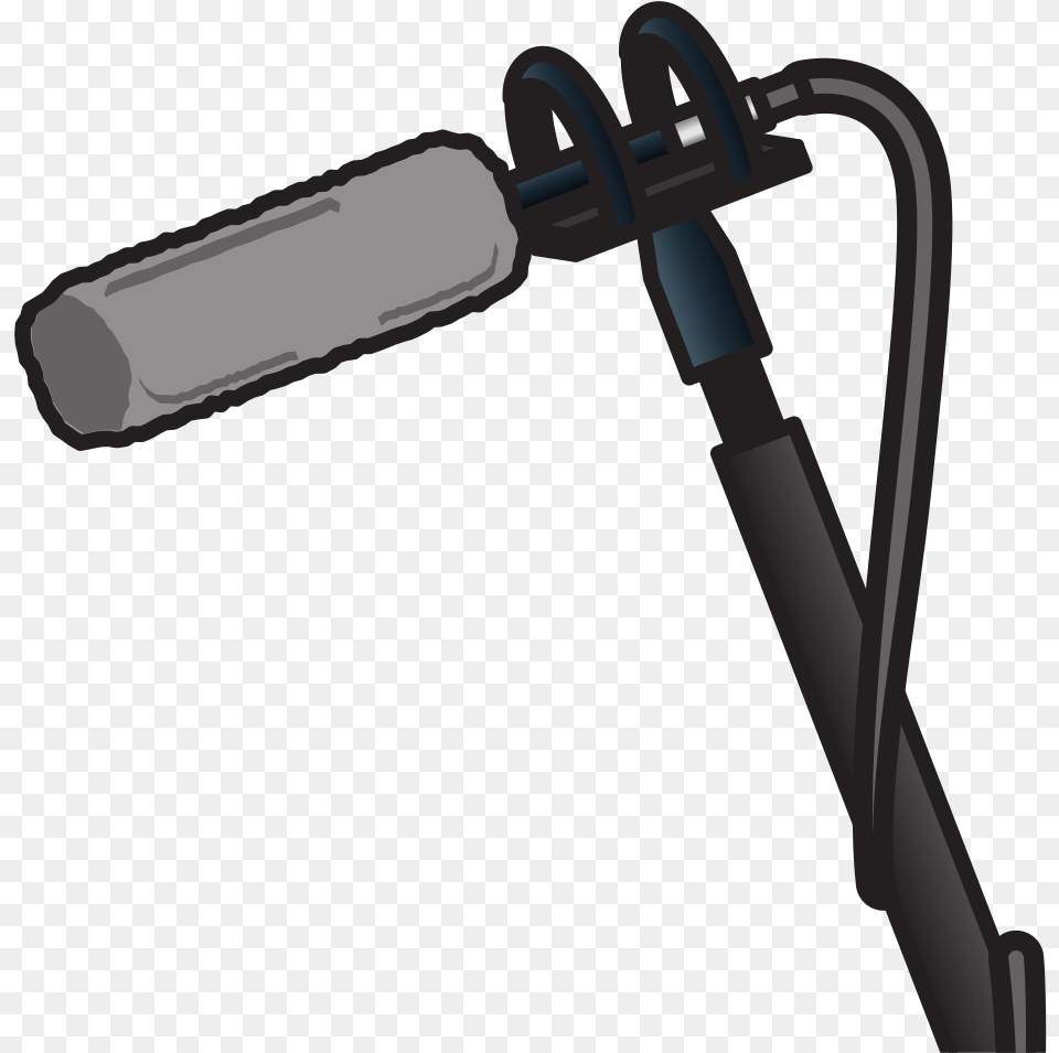 Onlinelabels Clip Art Shotgun Microphone Ver 2 Film Mic Clip Art, Electrical Device, Smoke Pipe Png