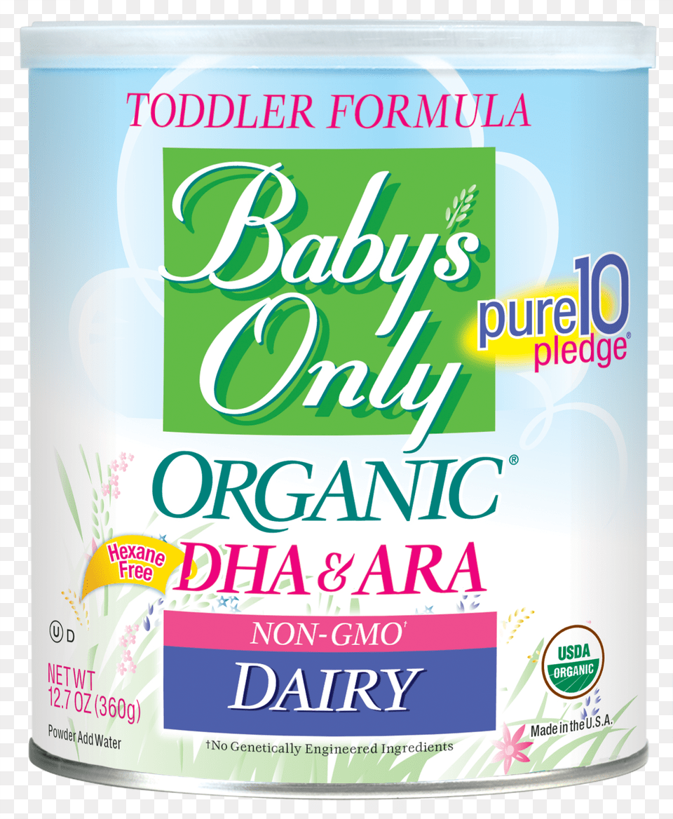 Only Organic Dairy With Dha Amp Ara Toddler Formula Babys Only Dairy Dha Png Image