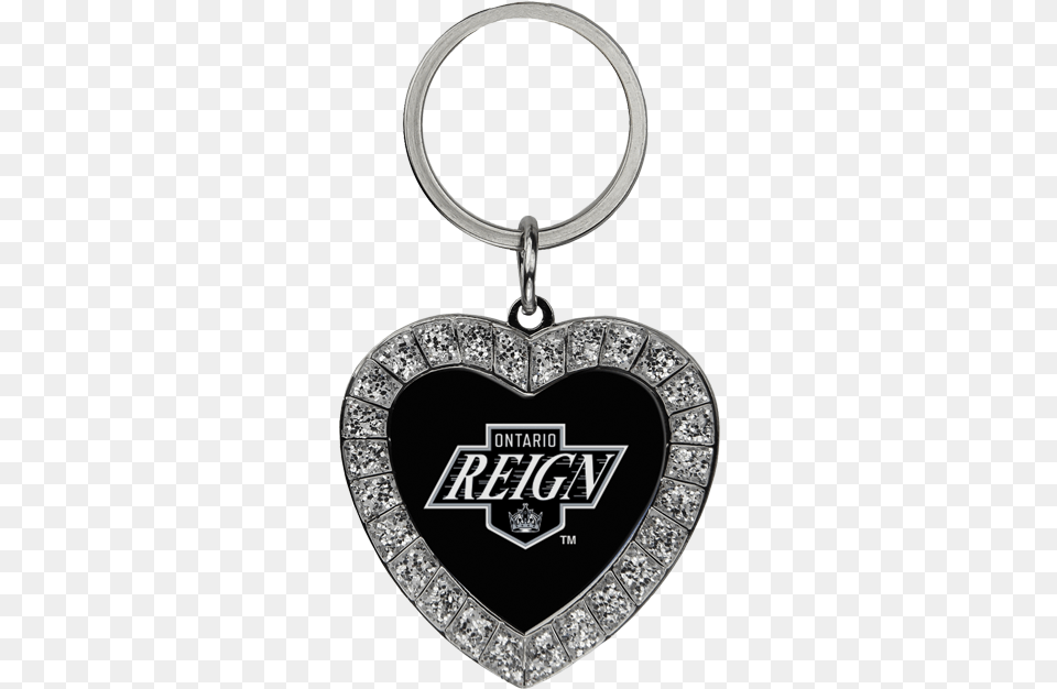 Ontario Reign Bling Heart Keychain Keychain, Accessories, Jewelry, Necklace, Pendant Png