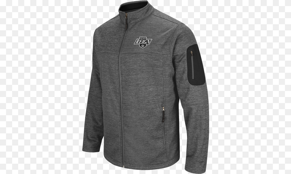 Ontario Reign Primary Logo Anchor Full Zip Jacket Colosseum Maryland Terrapins Charcoal Anchor Full Zip, Clothing, Coat, Fleece, Sleeve Png Image