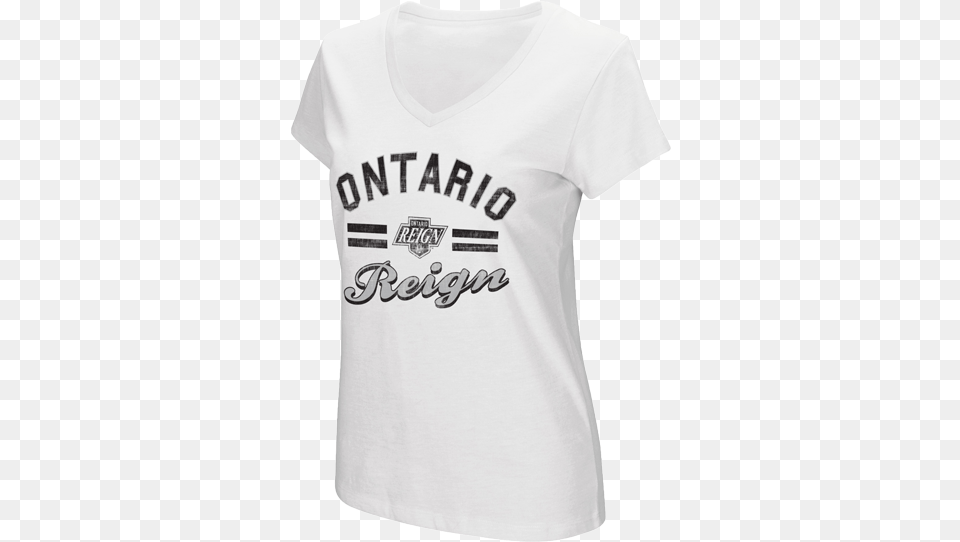 Ontario Reign Women39s Primary Logo Hurdle V Neck Neckline, Clothing, Shirt, T-shirt Free Png Download