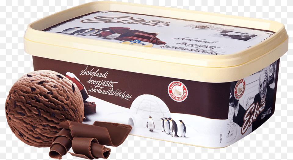 Onu Eskimo Chocolate Dairy Ice Cream With Chocolate Ice Cream Box, Animal, Penguin, Ice Cream, Food Free Png Download