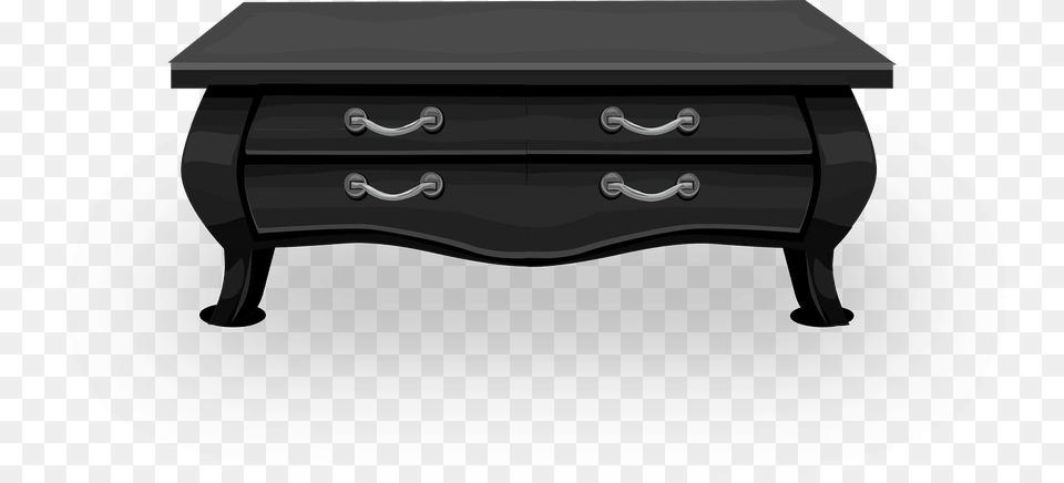 Onxy Black Small Cabinet Clipart, Coffee Table, Drawer, Dresser, Furniture Png Image
