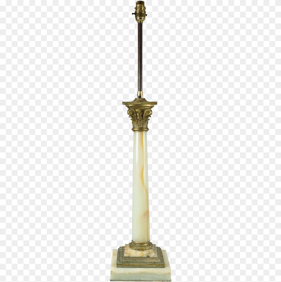 Onyx And Ormolu Corinthian Column Lamp Candlestick, Candle, Mace Club, Weapon Png