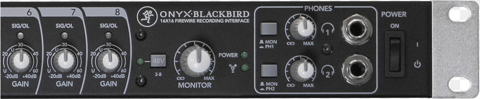 Onyx Blackbird Mackie Onyx Blackbird 16x16 Firewire Recording Interface, Amplifier, Electronics, Stereo Png
