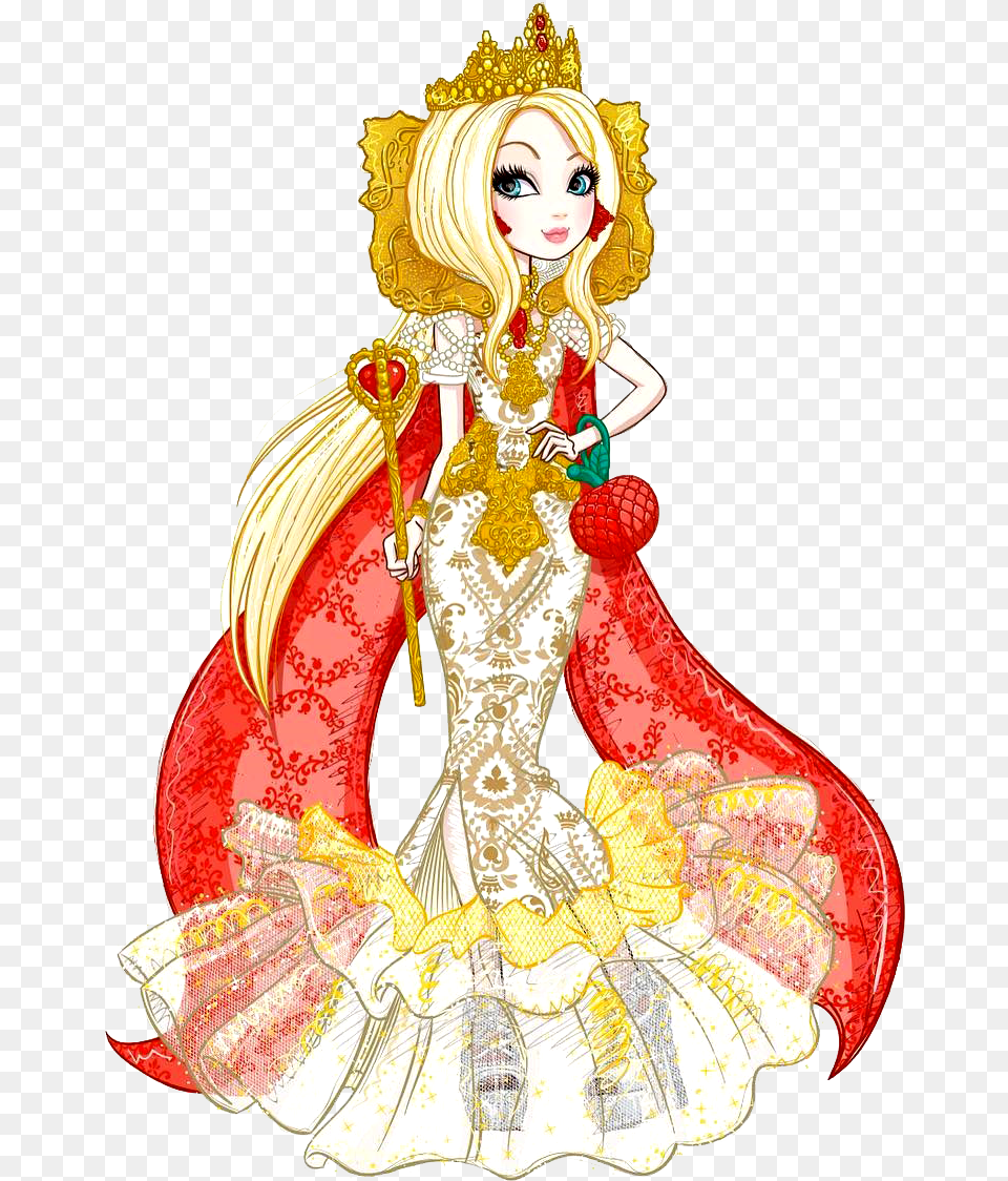 Ooak Monster High Dolls Ever After High Apple White Queen, Adult, Wedding, Person, Woman Free Png