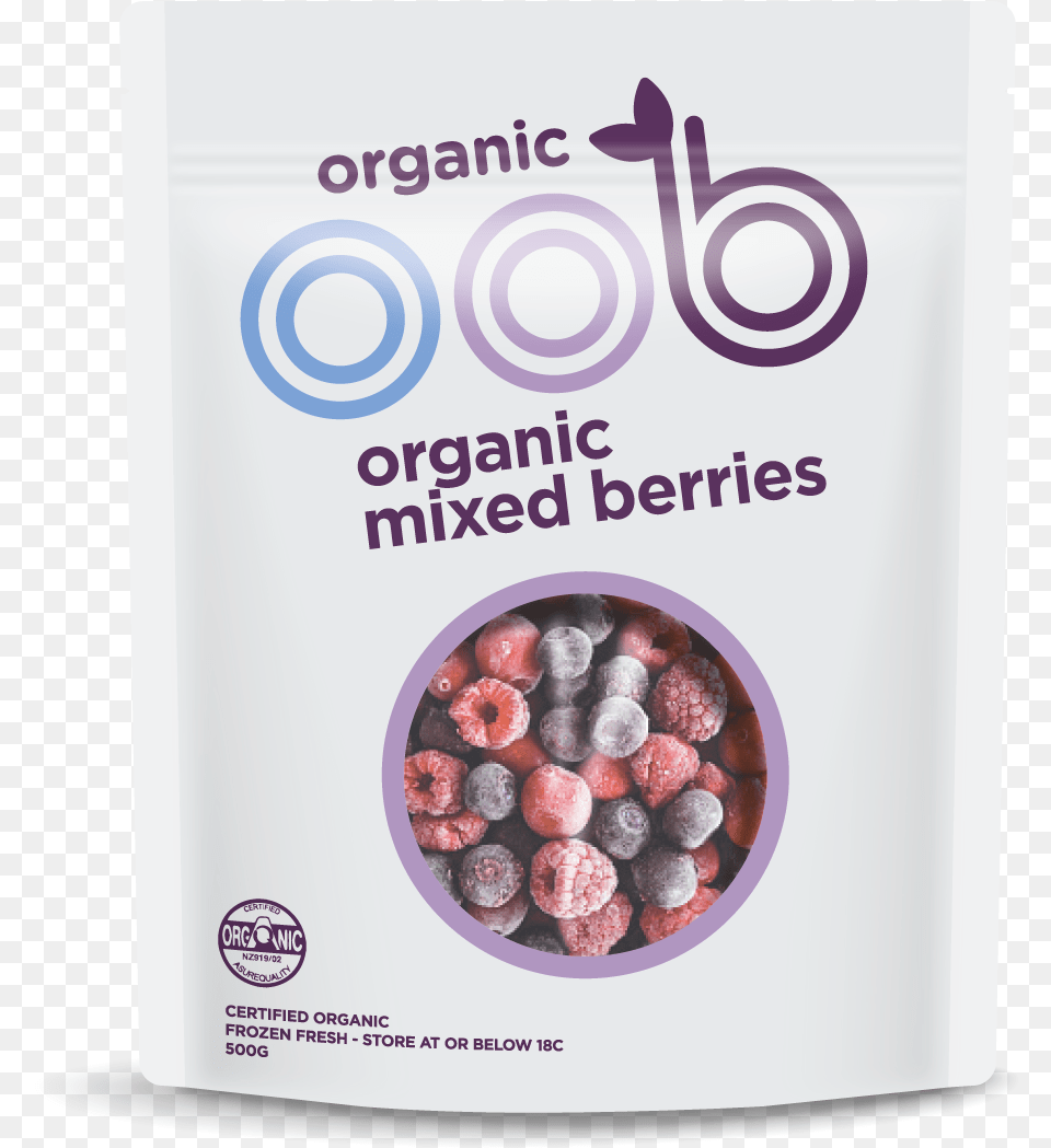 Oob Single Fruit Range Mixed Berries Mockup Oob Organic Mixed Berries, Berry, Blueberry, Food, Plant Free Png
