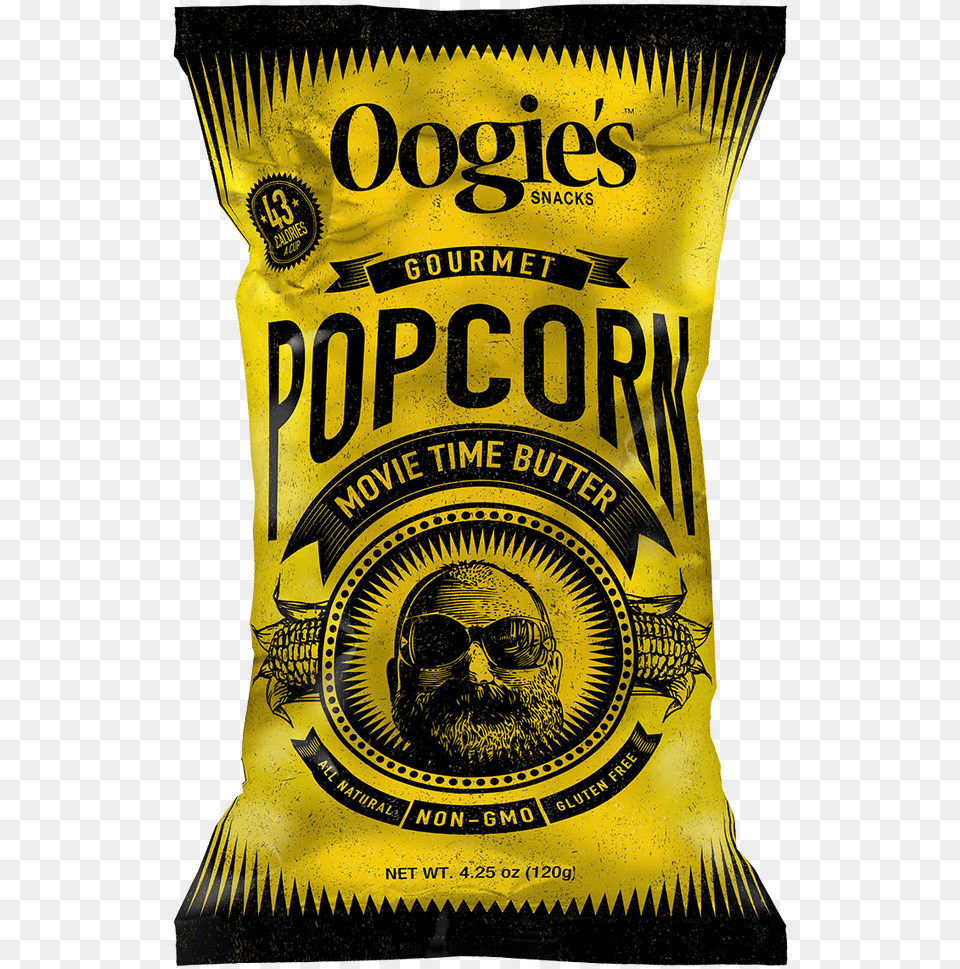 Oogiequots Movie Time Butter Gourmet Popcorn Oogie39s Popcorn, Alcohol, Beer, Beverage, Powder Png Image