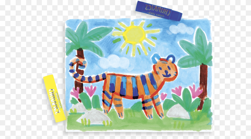 Ooly Chunkies Paint Sticks, Animal, Mammal, Tiger, Wildlife Png Image