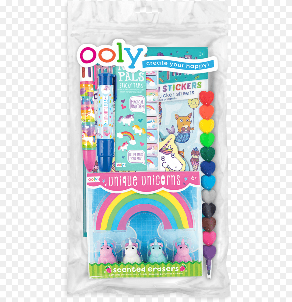 Ooly Craft Kits Eight Piece Oh My Unicorns Amp Mermaids, Animal, Bird, Penguin Png