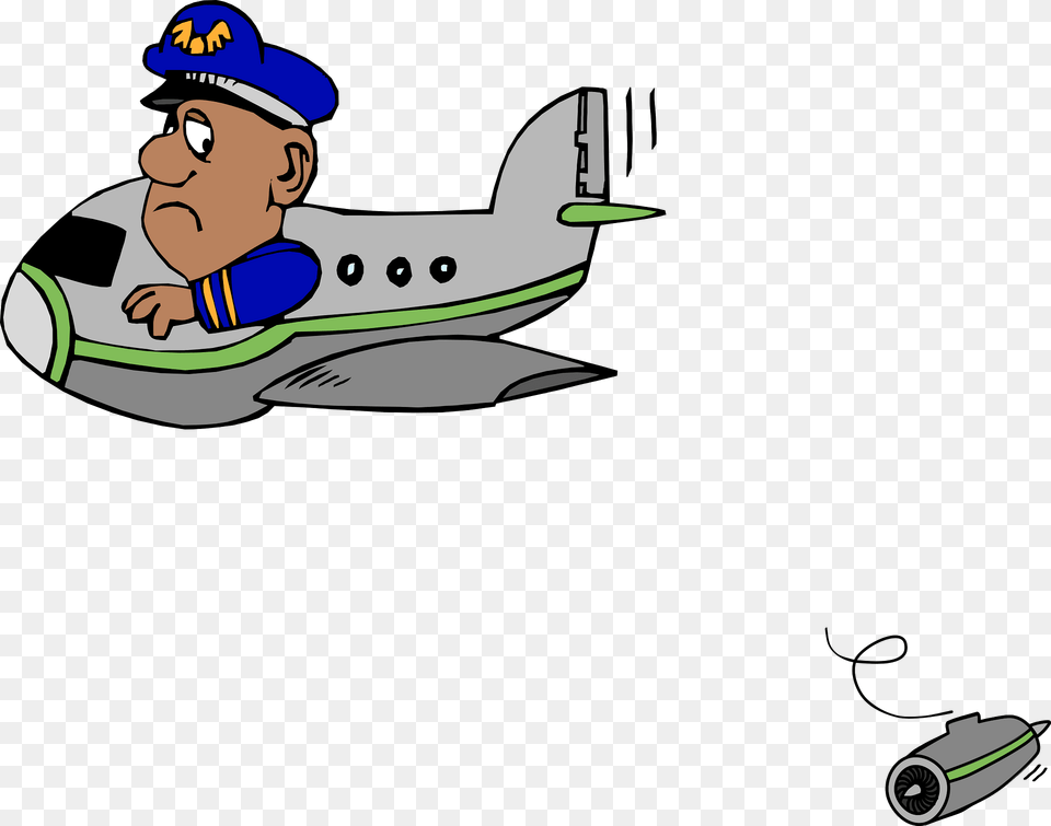 Ooops Engine Fell Off The Plane Clipart, Cartoon, Face, Head, Person Png