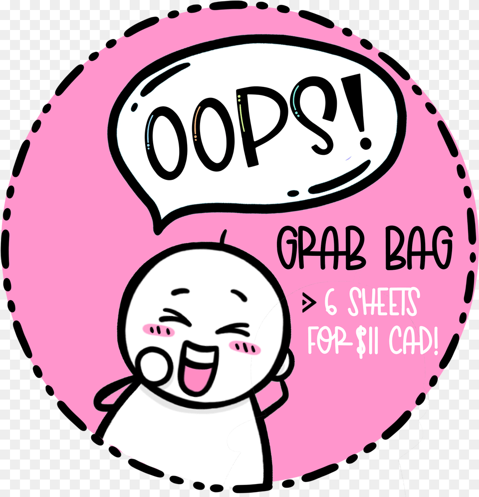 Oops Mystery Grab Bag Plate, Badge, Logo, Symbol, Face Free Png